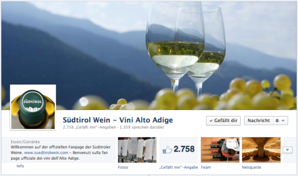 Conzepta, Facebook, Facebook-Seite kreieren, Agentur, Bozen, EOS, Export Organisation Südtirol, Südtirol Wein