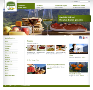 Website, Internetseite, Südtiroler Spezialitäten, Conzepta, regionale Produkte, regionale Spezialitäten
